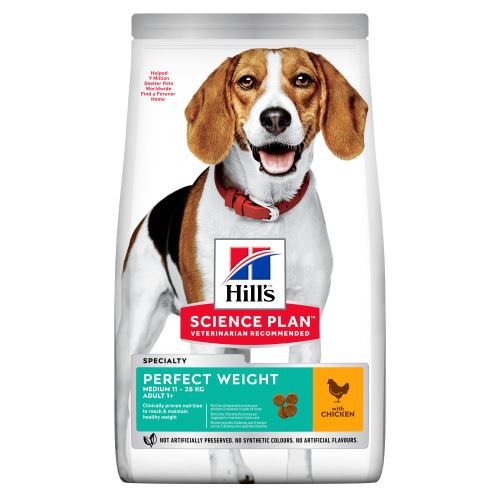 Hills Science Plan Canine Perfect Weight Adult Medium Chicken 12kg