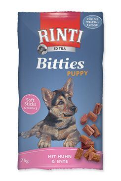Rinti Dog Extra Bits Puppy pochoutka kuře+kachna 75g