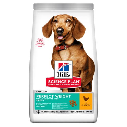 Hills Science Plan Canine Adult Perfect Weight Small&Mini Chicken 6kg