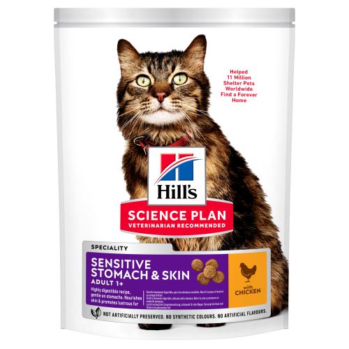 Hills Science Plan Feline Adult Sensitive Stomach & Skin Chicken 300g