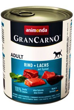 Animonda pes GRANCARNO konz. ADULT losos/špenát 800g