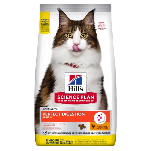 Hills Science Plan Feline Perfect Digestion Chicken+Rice 1,5kg