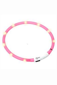 Obojek USB Visio Light LED nabíjecí 70cm růžový KAR