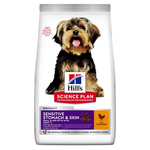 Hills Science Plan Canine Adult Sensitive Stomach&Skin Small&Mini Chicken 1,5kg